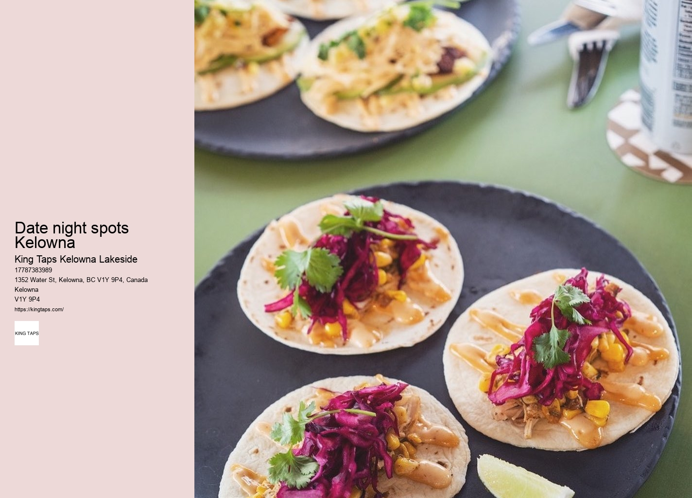 Best downtown Kelowna restaurants