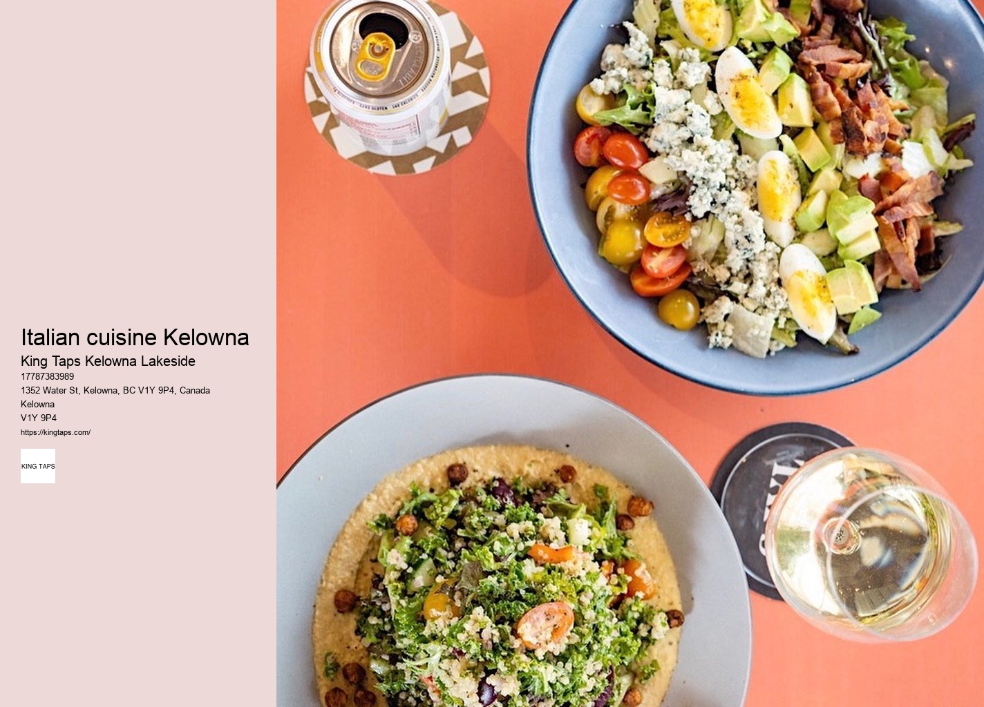 Lakeside dining with Valentine's Day specials Kelowna