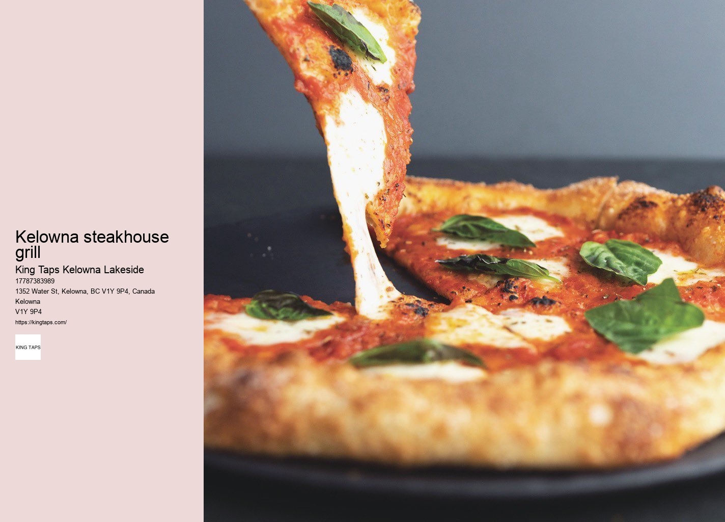 Family-friendly restaurants with a view Kelowna